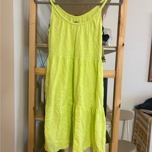Lime Green Strapless Beach Cover Up  Dress